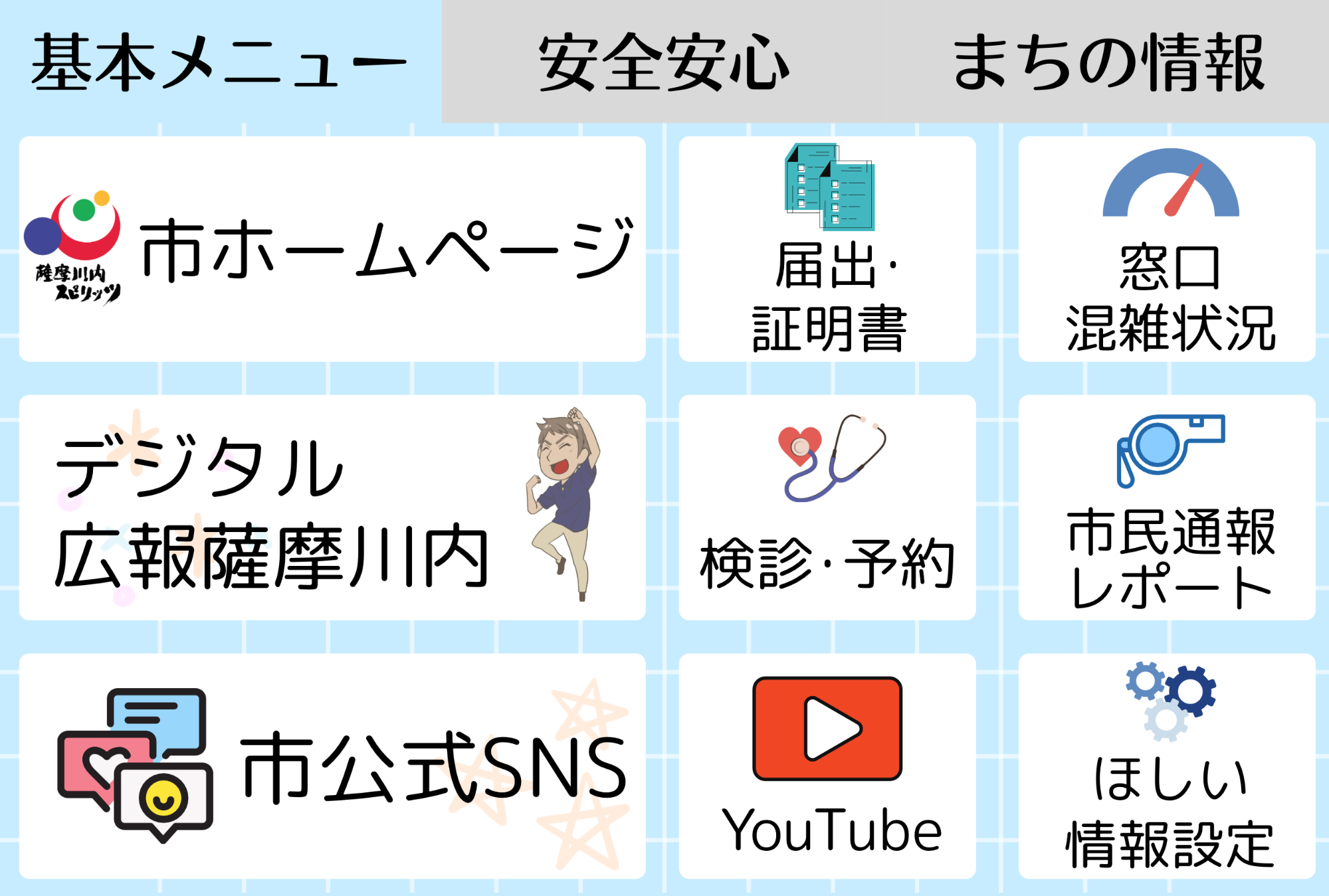 基本メニュー