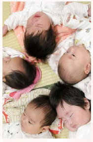 可愛い赤ちゃんたちの集合写真
