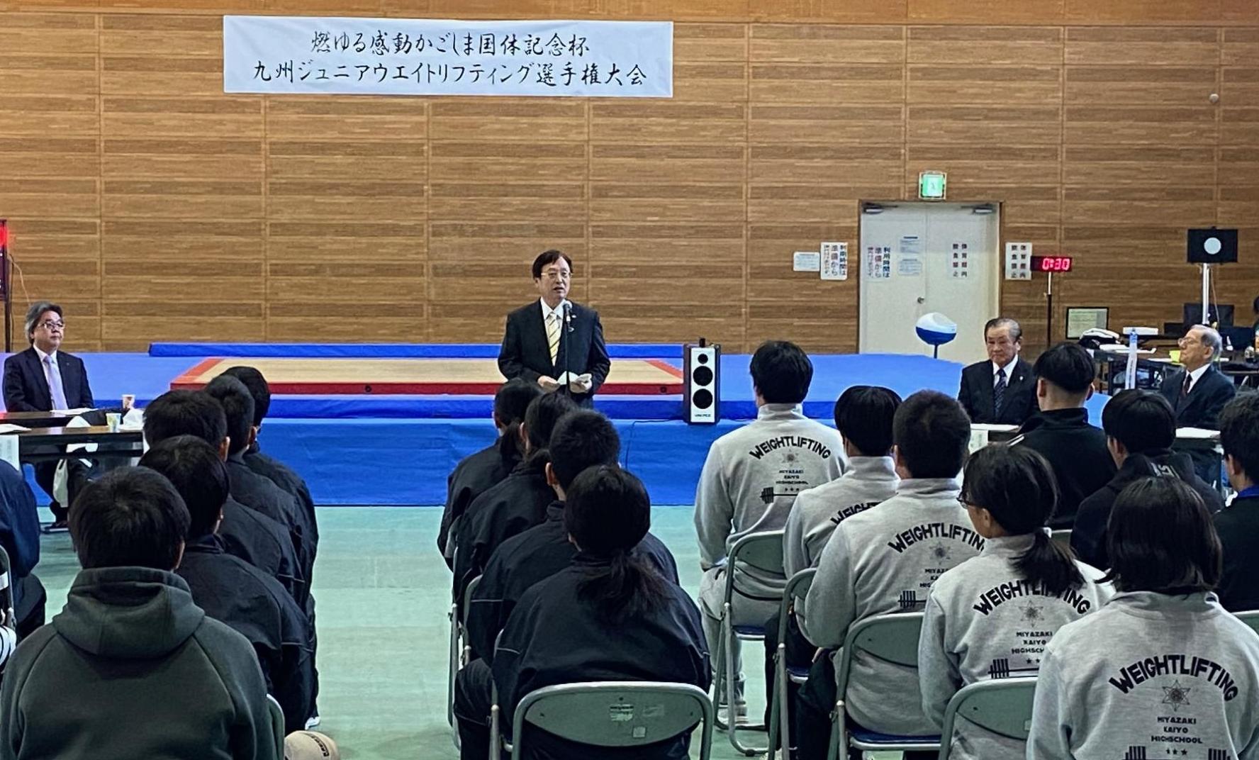 市長あいさつの様子