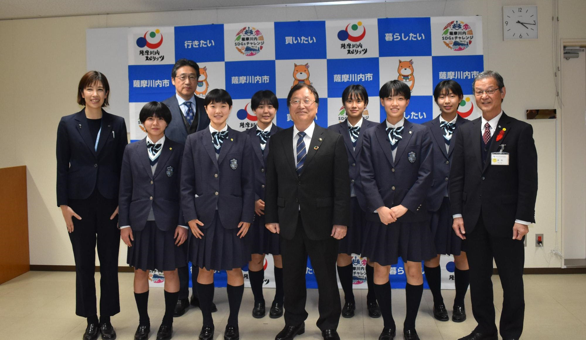 れいめい中学校女子バスケットボール部の皆さん