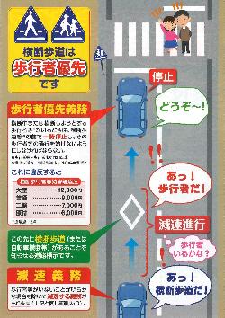 「止まっていますか?横断歩道」チラシ裏