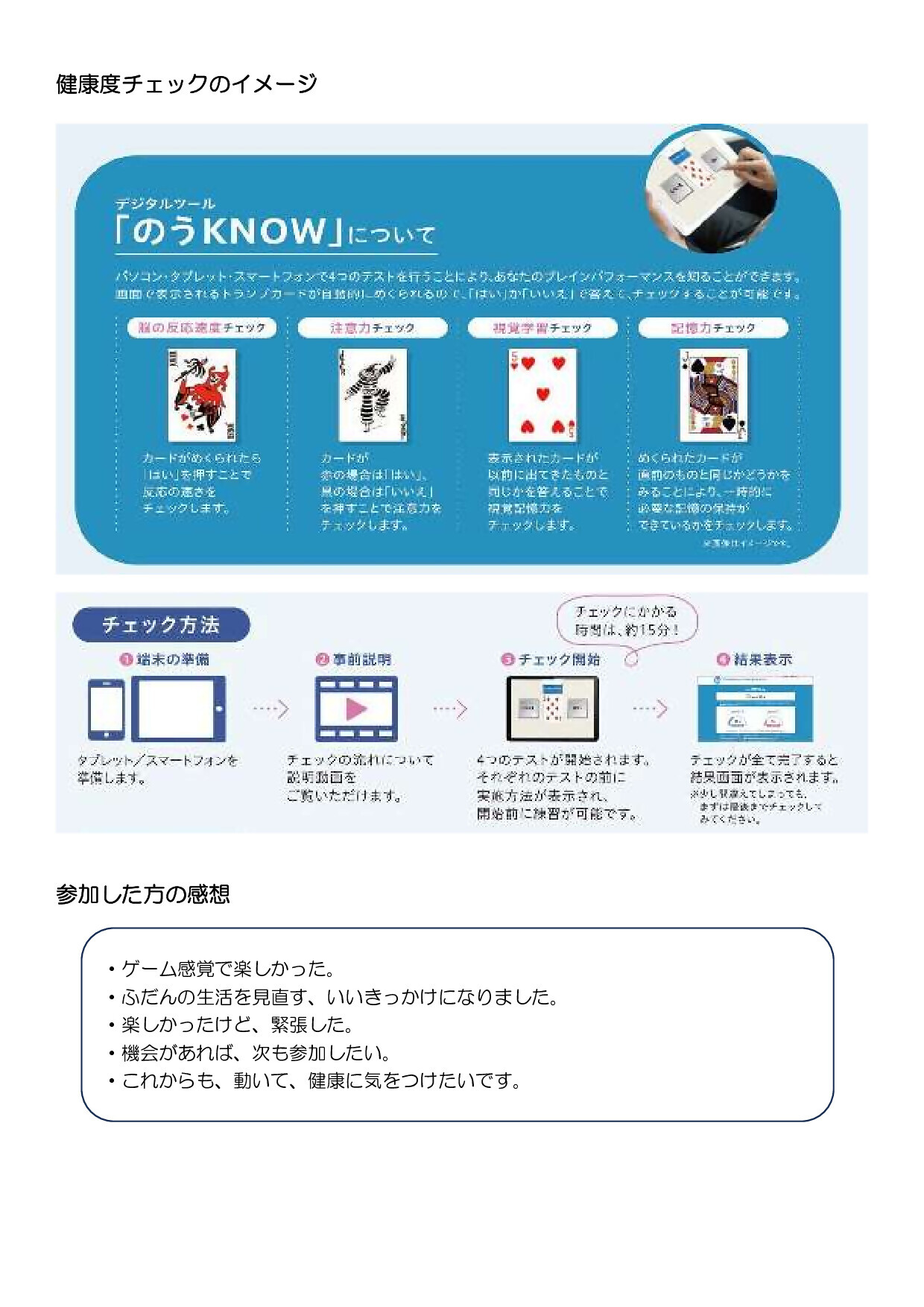 脳の健康度チェックチラシ