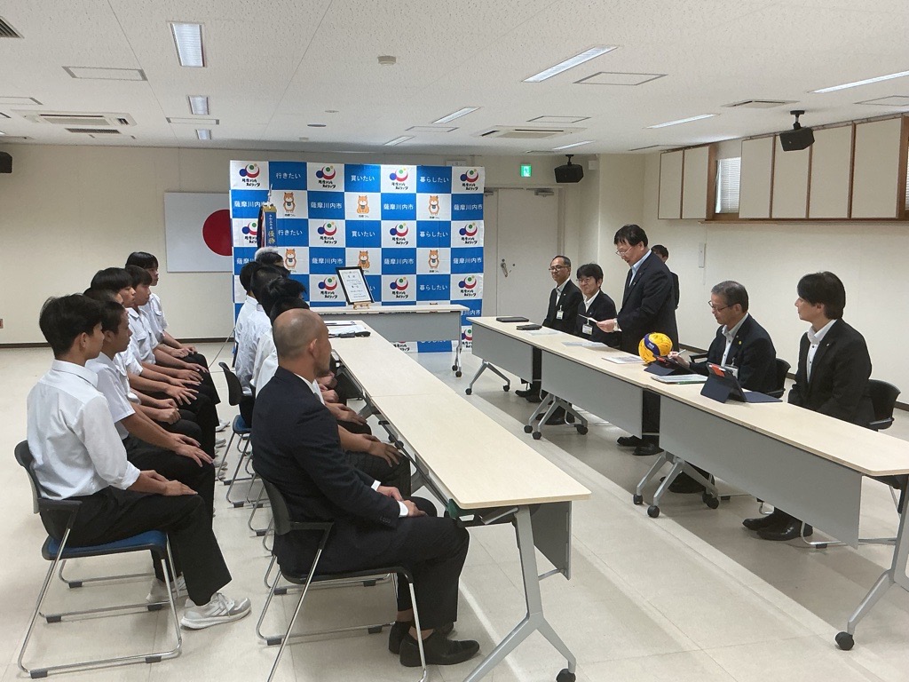 川内北中学校市長表敬