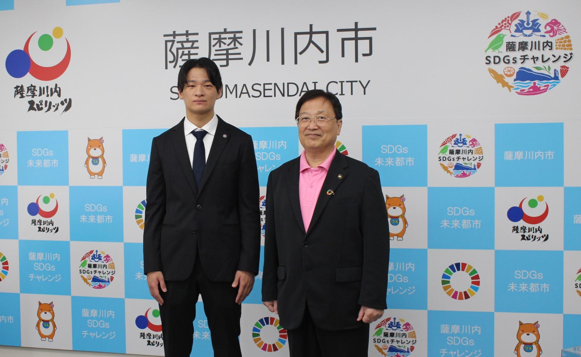 JICA隊員と市長2