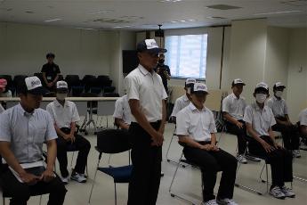 令和6年8月9日「全国離島交流中学生野球大会甑島選抜チーム」激励式