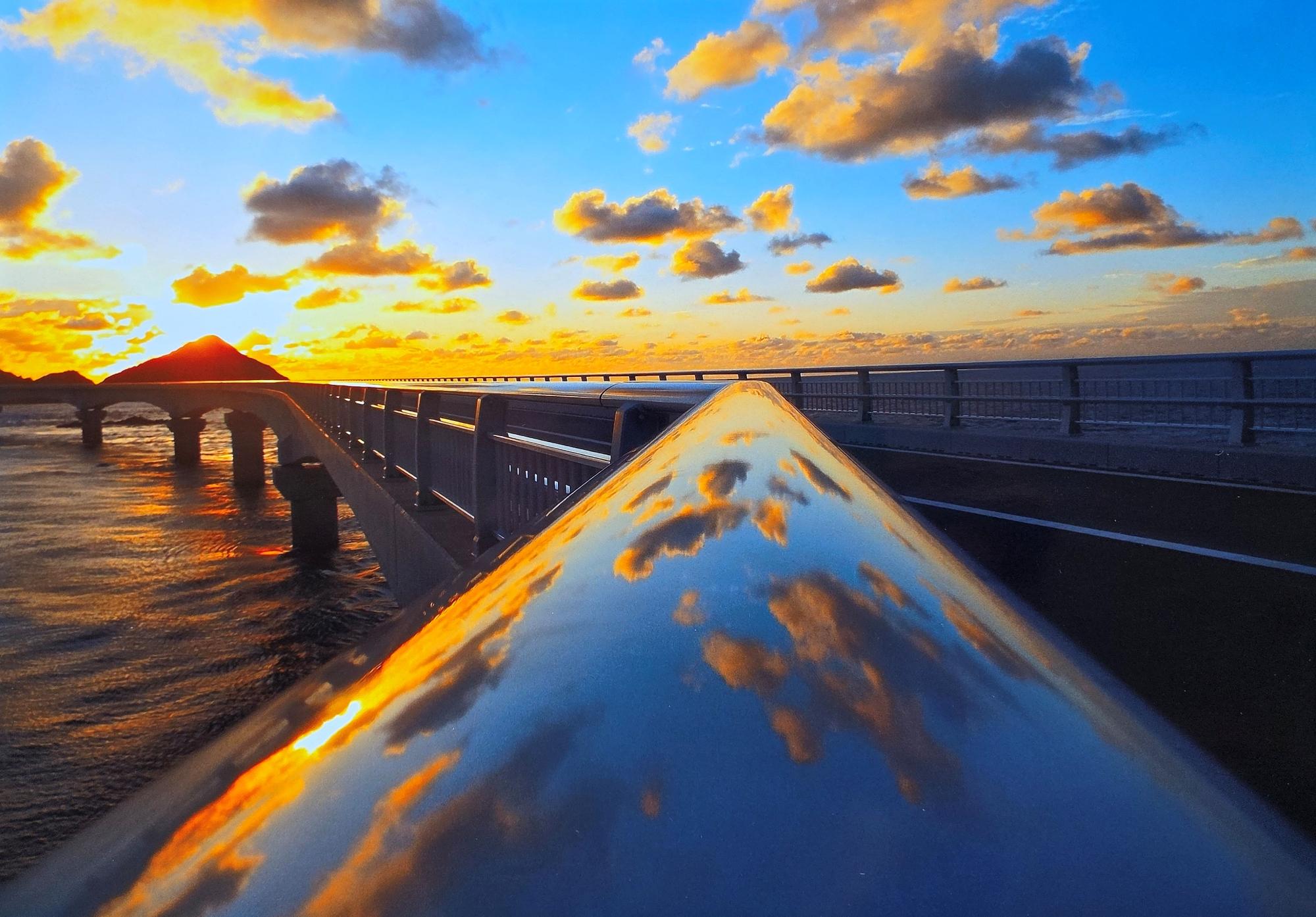 写真部門優秀賞「甑大橋夕景」