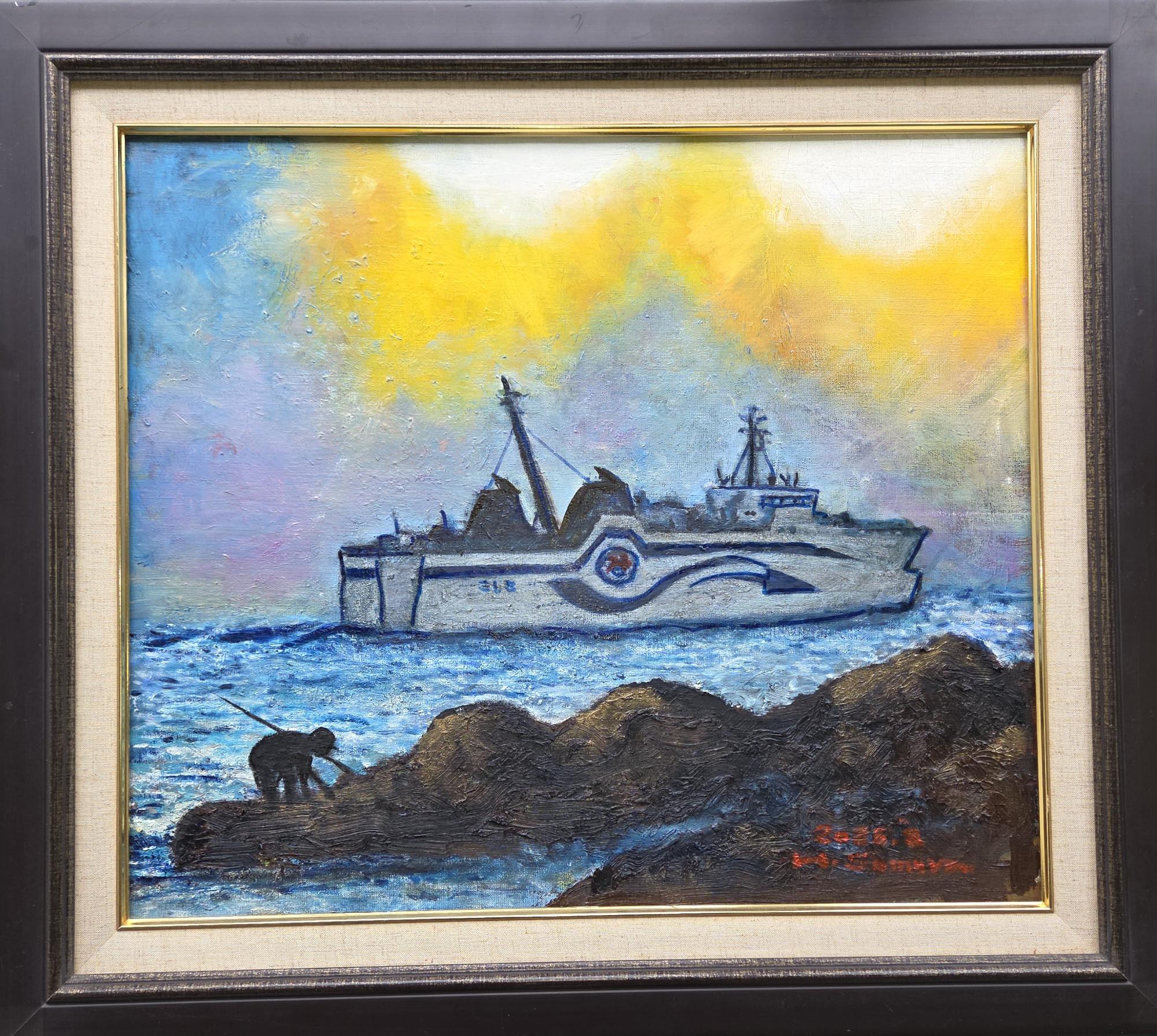 絵画部門一般の部優秀賞「フェリー"ニューこしき"」