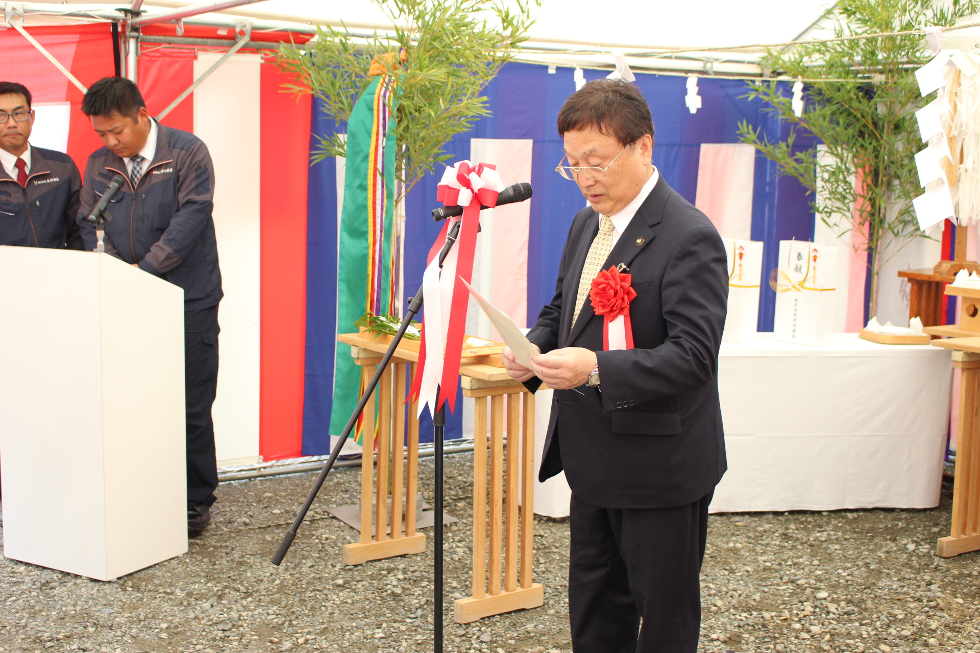 市長の挨拶の様子