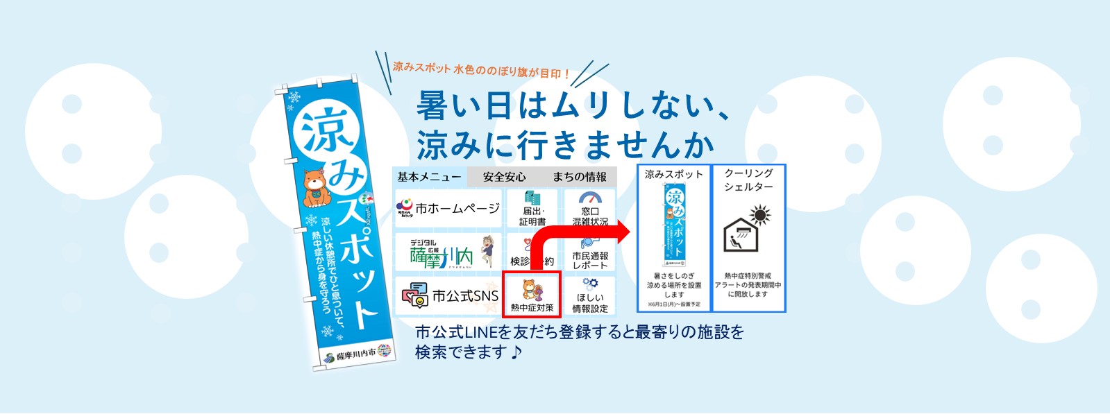 クーリングシェルター涼みスポット
