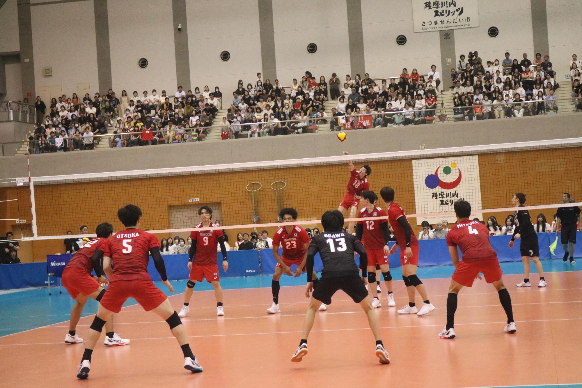 日本代表男子バレーボールチーム合宿の時の写真