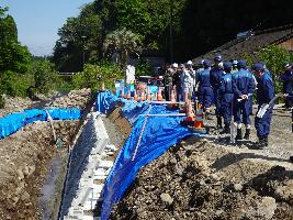 祁答院町黒木地内葛川災害復旧事業箇所点検写真