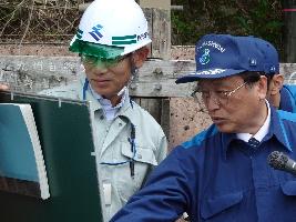 祁答院町藺牟田地内舟見岳災害復旧事業箇所点検写真
