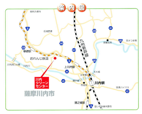 川内クリーンセンターの地図