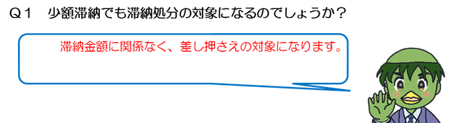 滞納処分についての質問と回答1