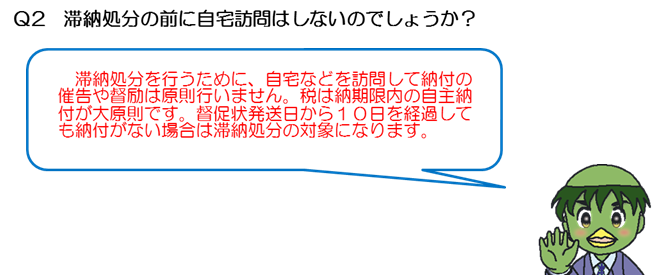 滞納処分についての質問と回答2