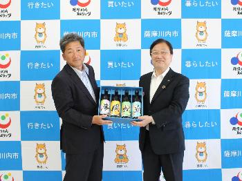 令和5年5月16日 2023年かごしま国体記念焼酎セット販売PR表敬訪問