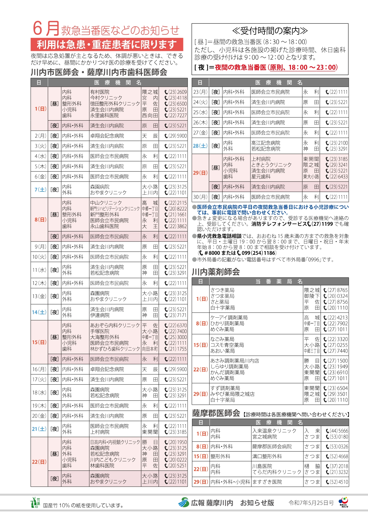 6月当番医