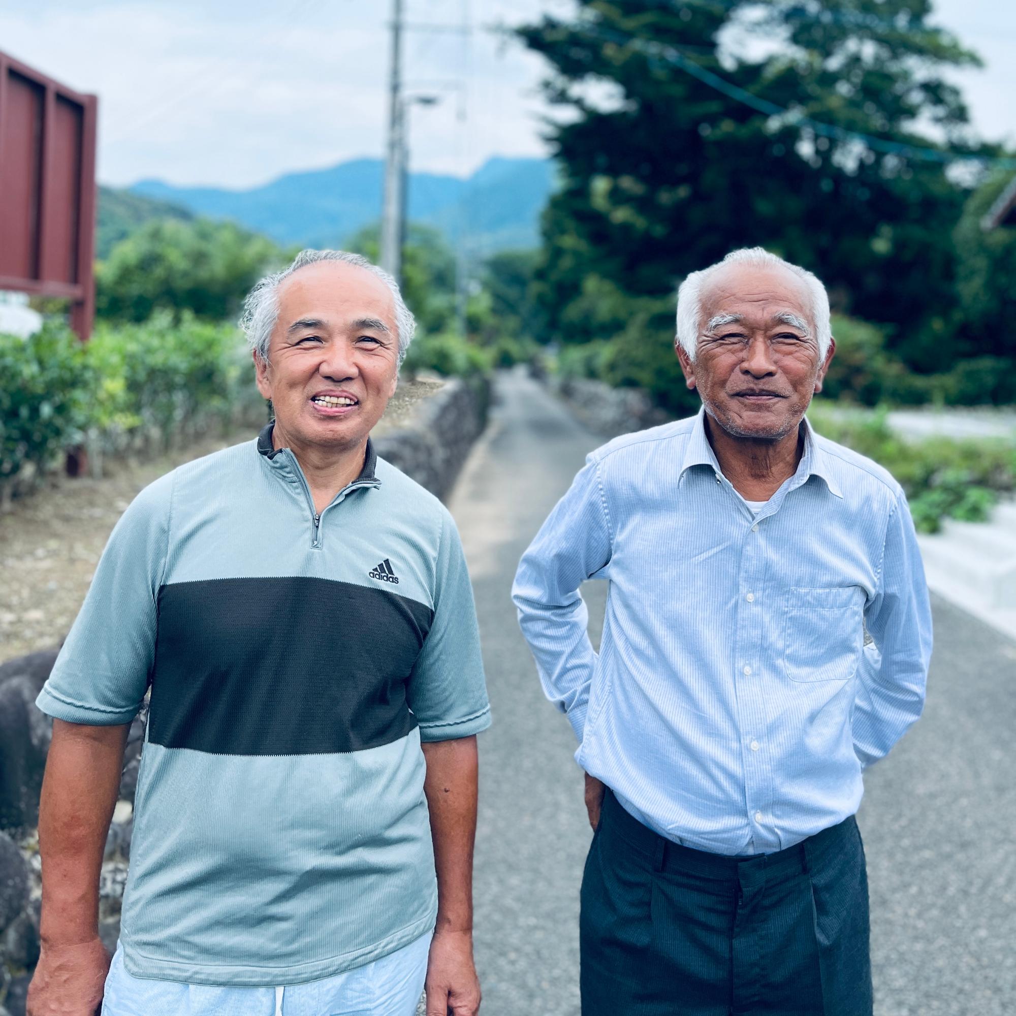 入来麓伝建地区保存会長の長坂さんと中川さん