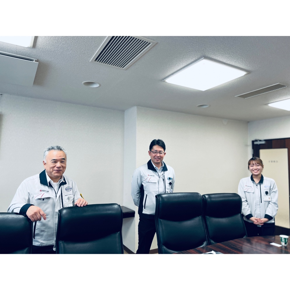 重田工場長、藤本さん、濱上さん