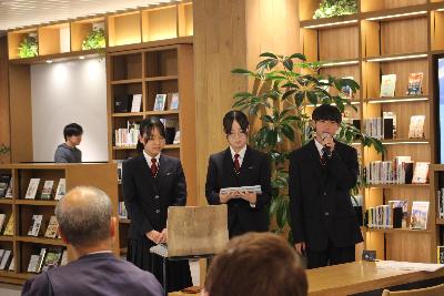 令和6年度みらいアドバイザー活動発表会（川内高等学校2年生男女共同参画を楽しく学ぶグループ）質疑応答の様子