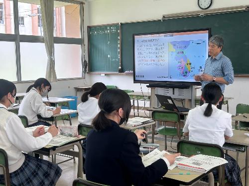 川薩清修館高等学校における授業の様子