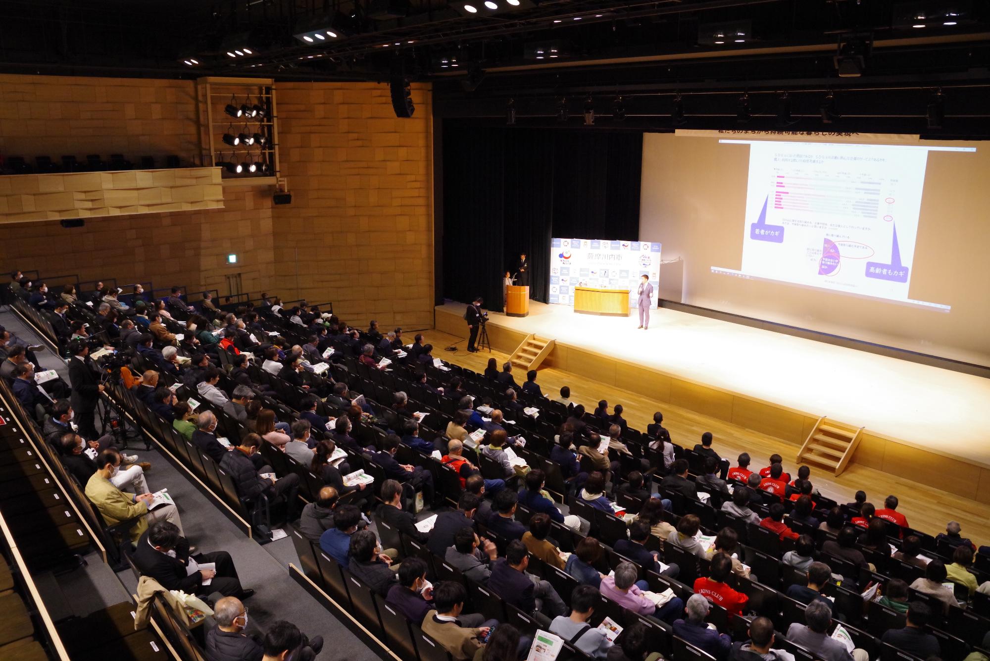 シンポジウム会場の客席の様子