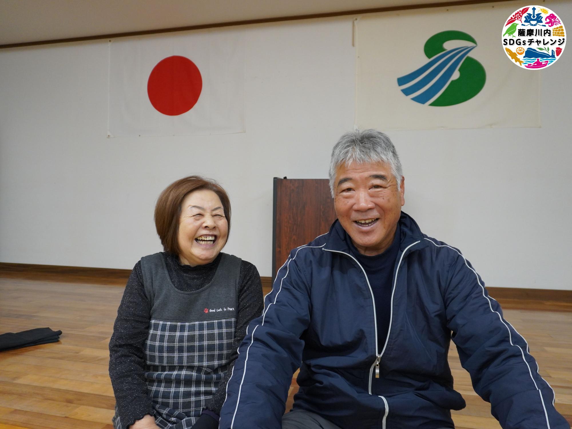 森満幸守さん（右）と上山もも江さん（左）