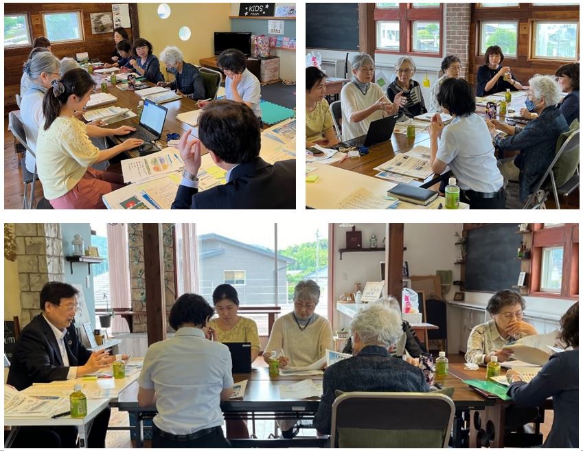 Woman創ing会員と市長との対話の様子の写真4枚