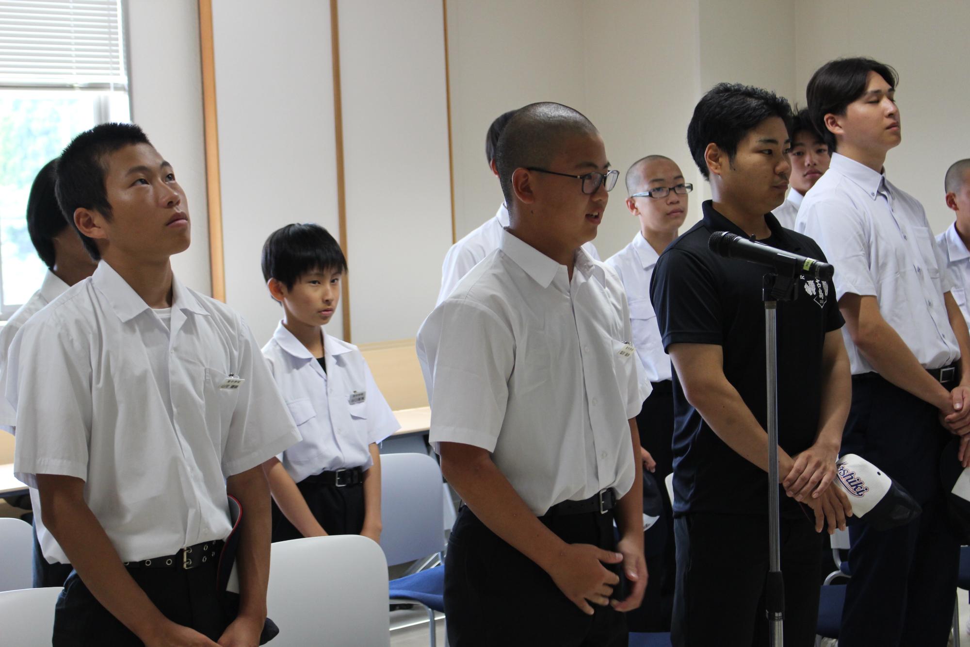 塩田主将あいさつ