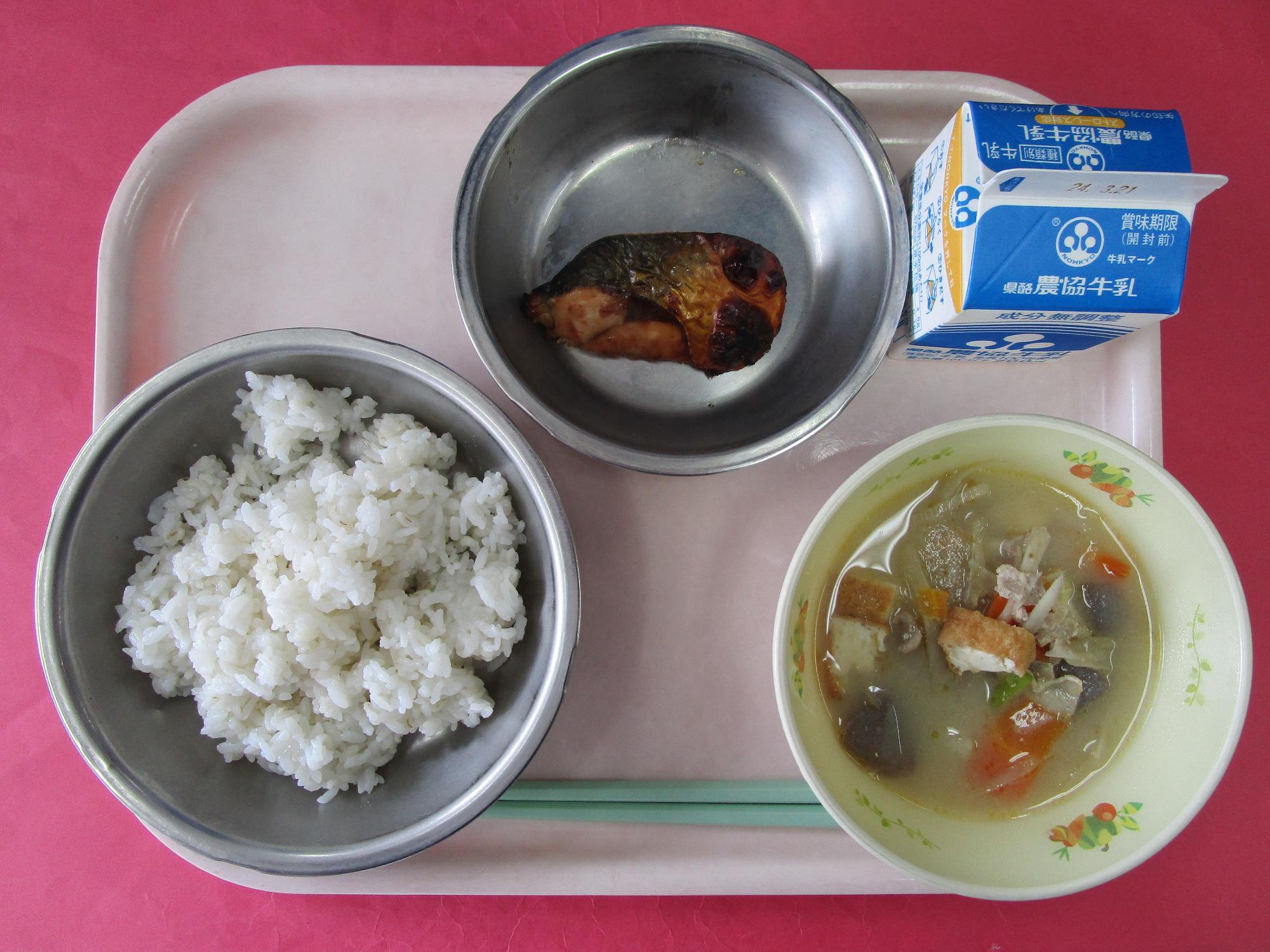 令和6年3月14日の給食画像A