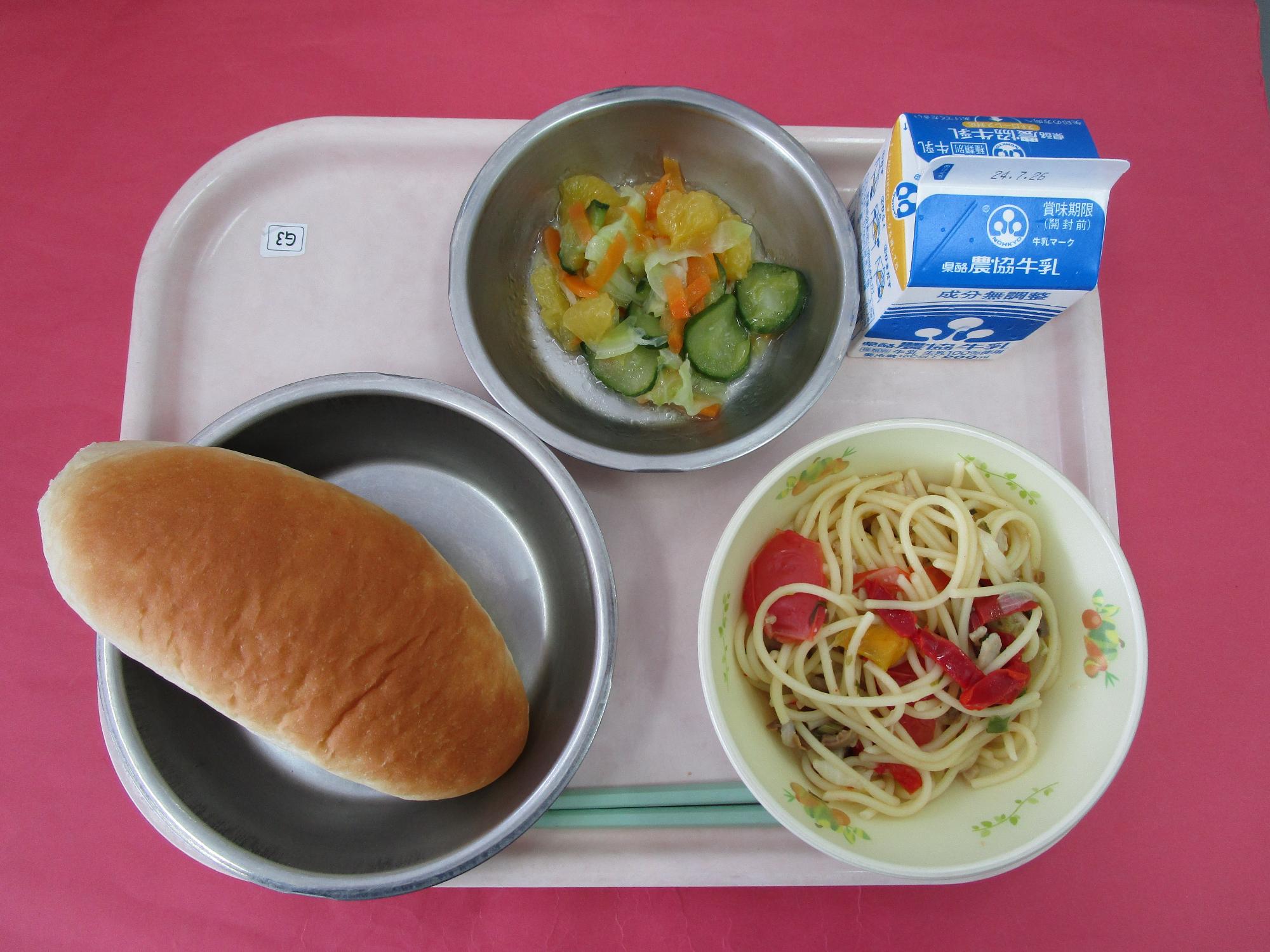 令和6年7月19日金曜日の給食画像A