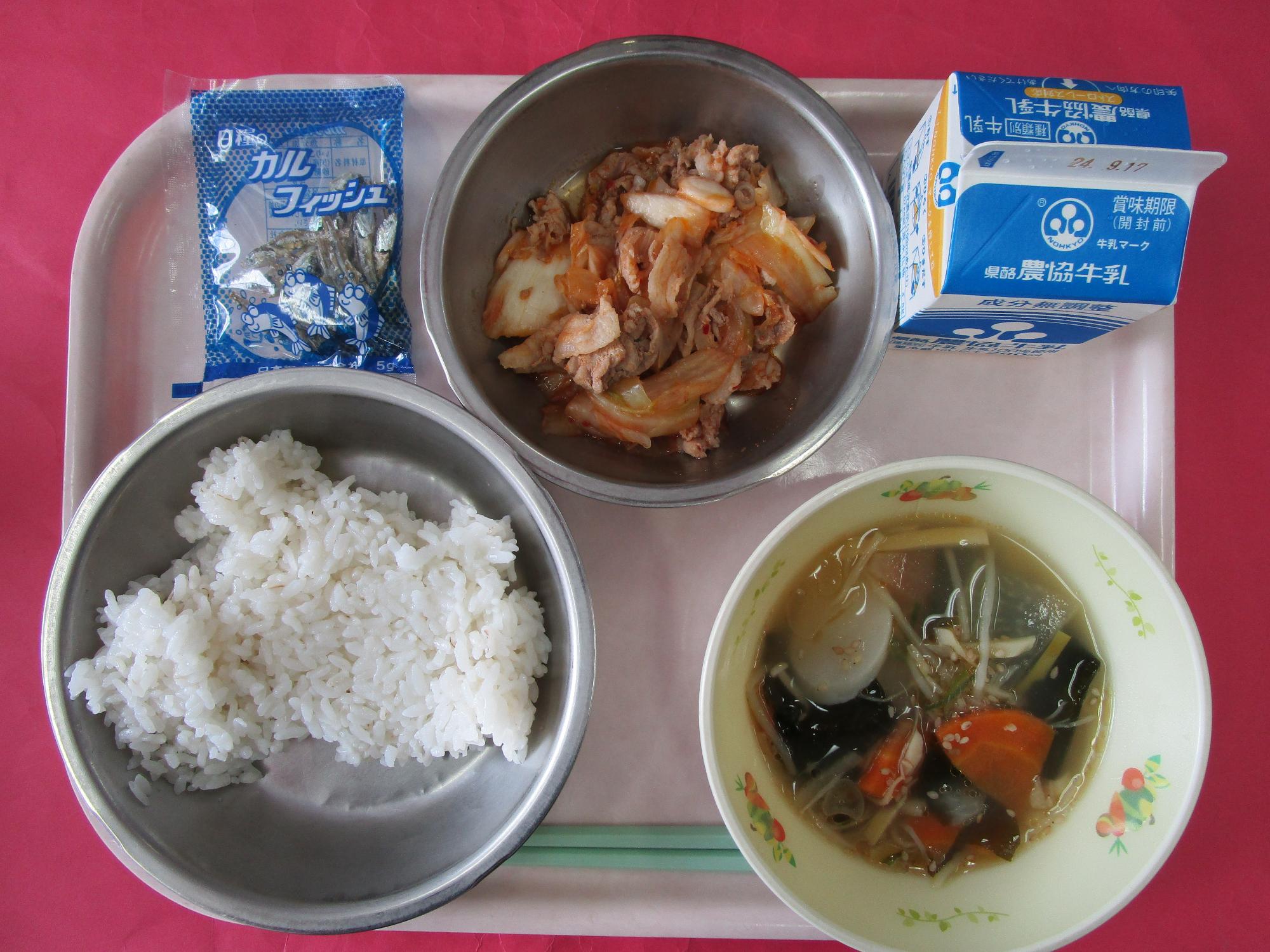 令和6年9月10日の給食画像A