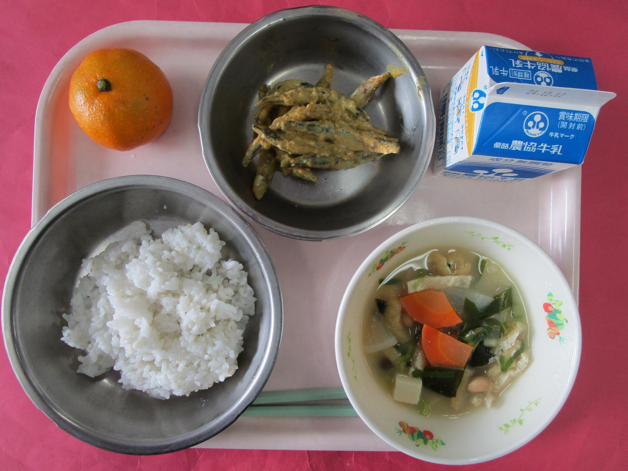 令和6年12月5日の給食画像A