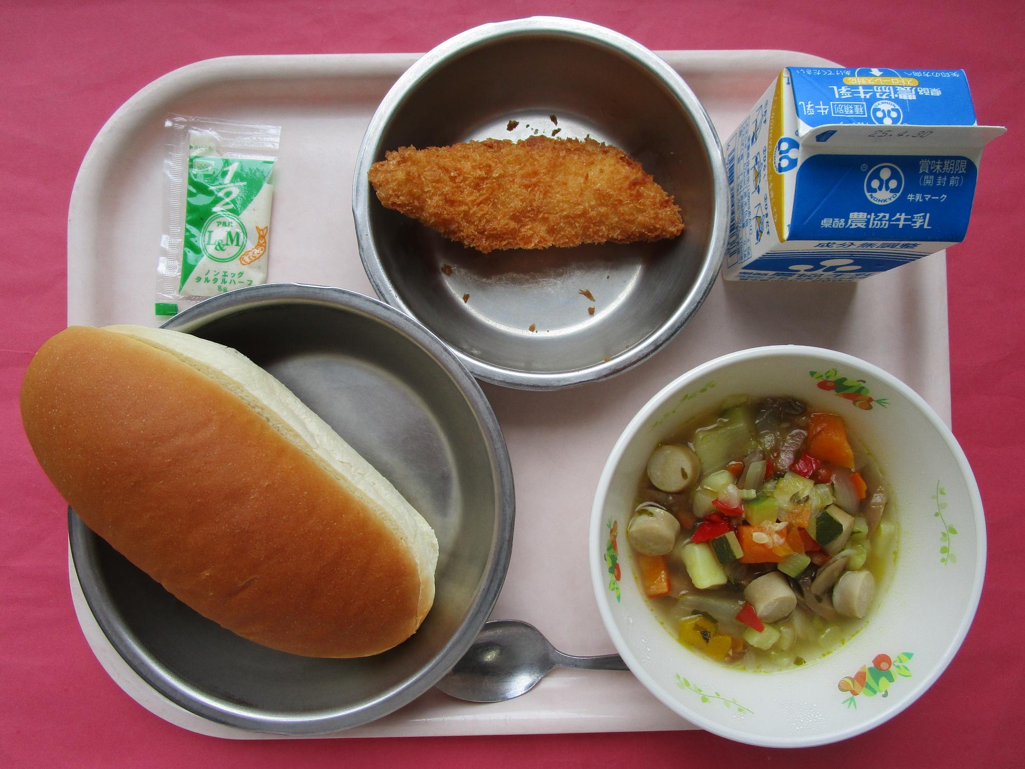 令和7年4月23日の給食画像A