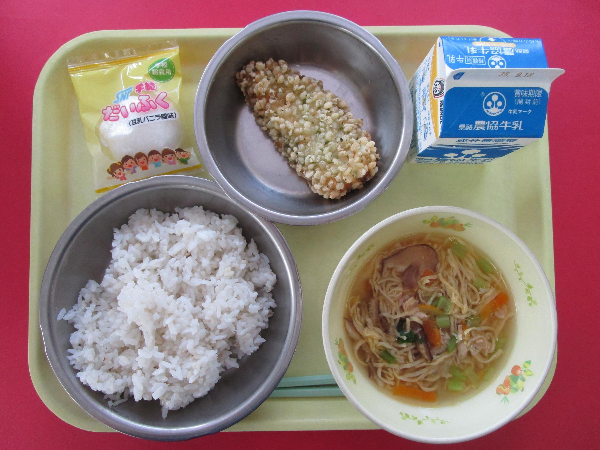 令和7年9月11日の給食画像B