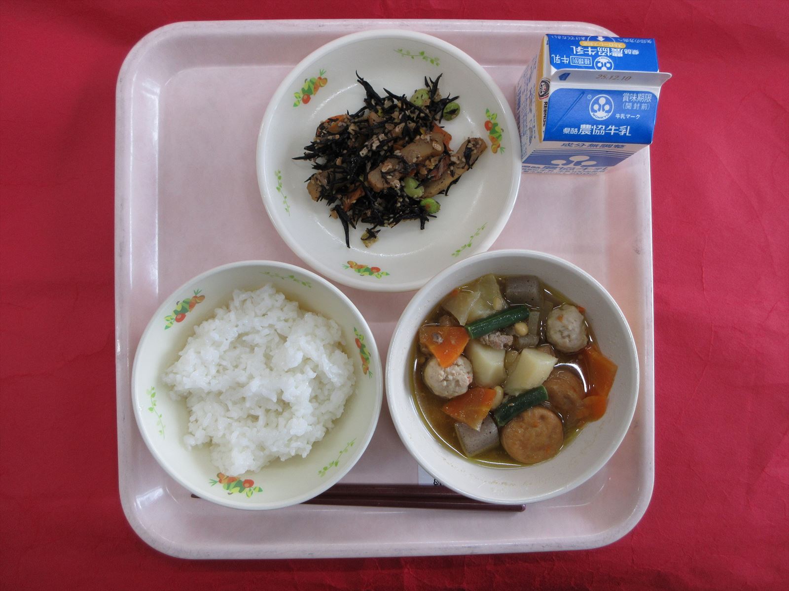 令和7年12月3日水曜日の給食画像