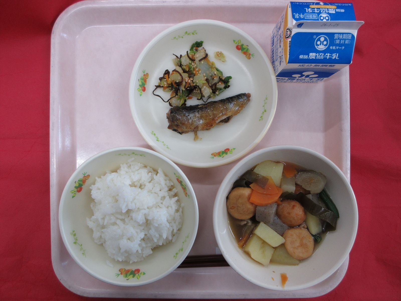 令和8年1月19日月曜日の給食画像