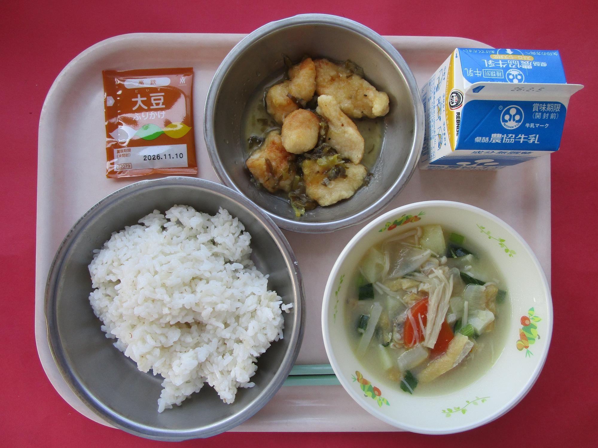 令和8年1月29日の給食画像A