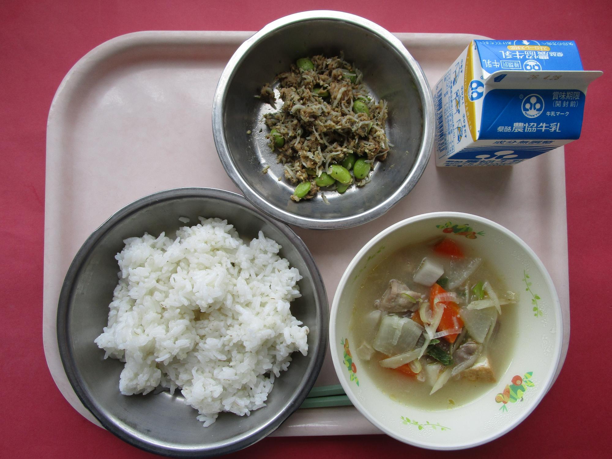 令和8年4月21日の給食画像A