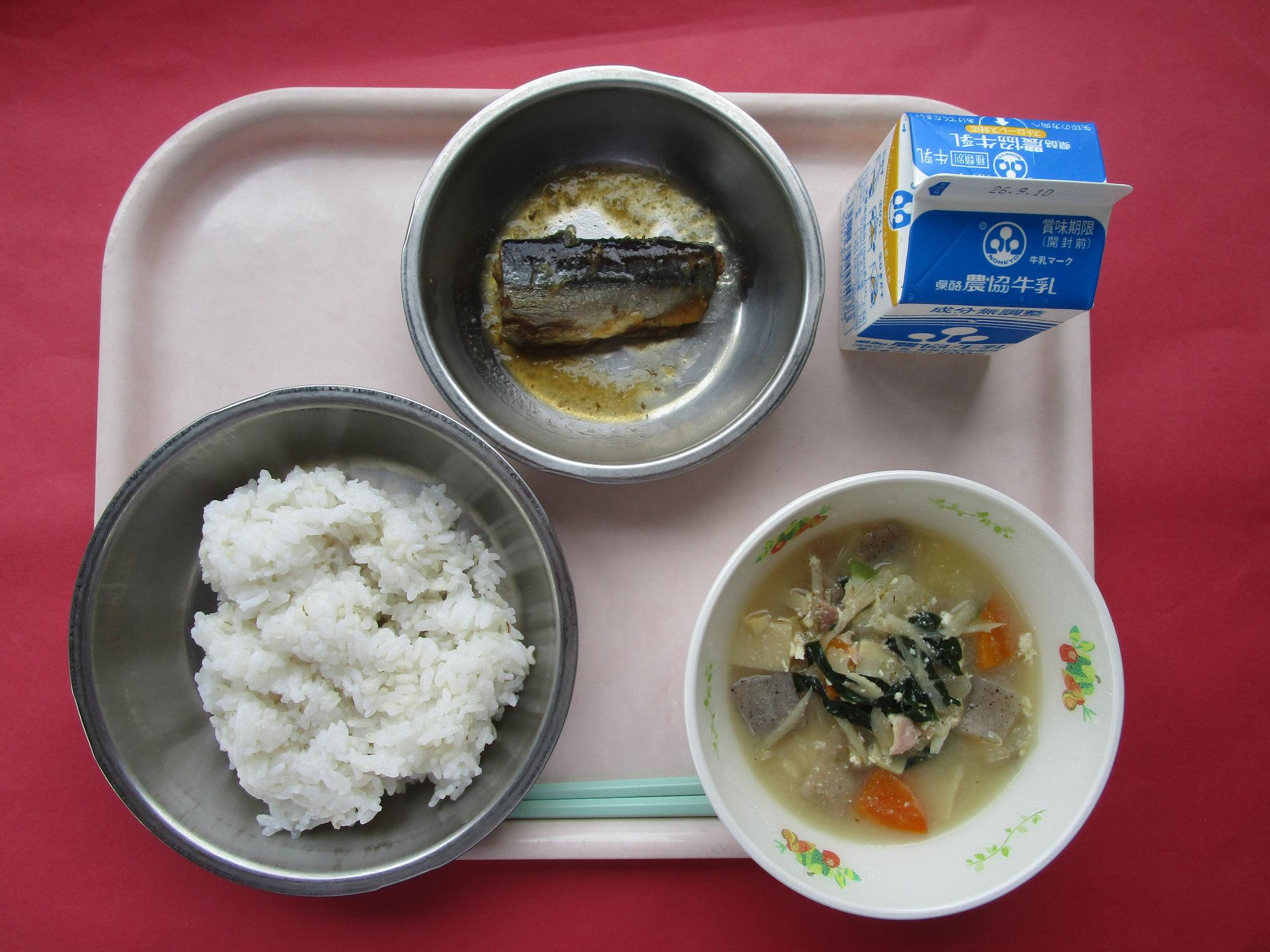 令和8年9月3日の給食画像A
