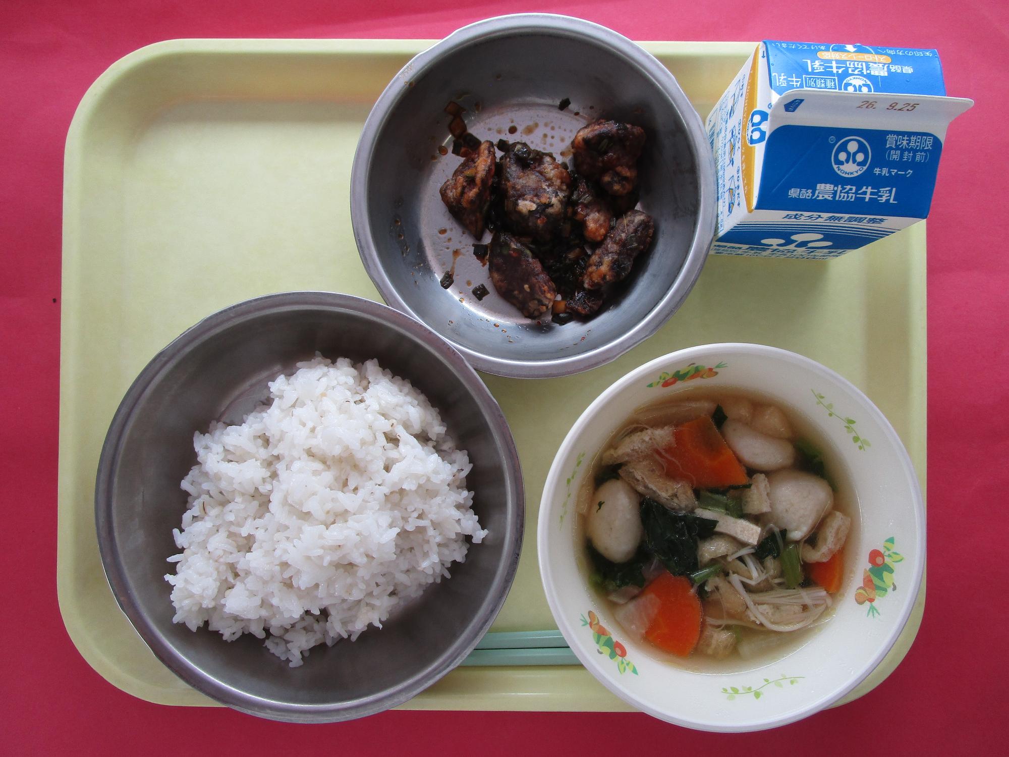 令和8年9月18日の給食画像B