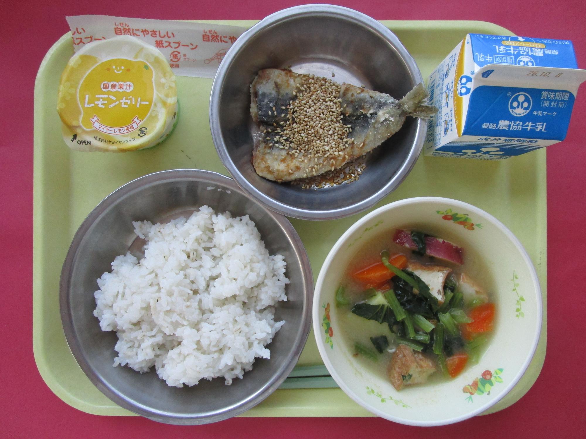 令和8年10月1日の給食画像B