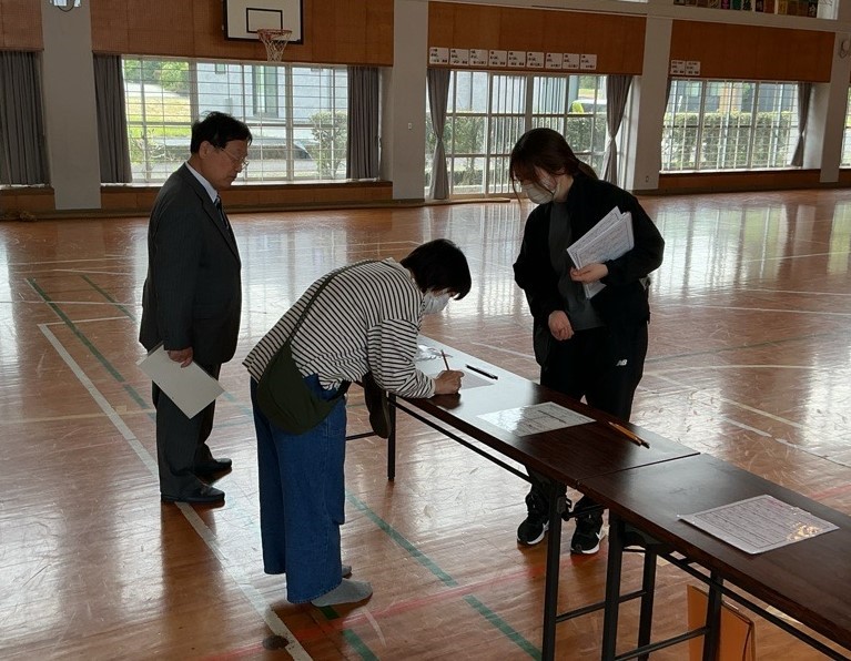 原子力防災訓練（生徒引渡訓練）1