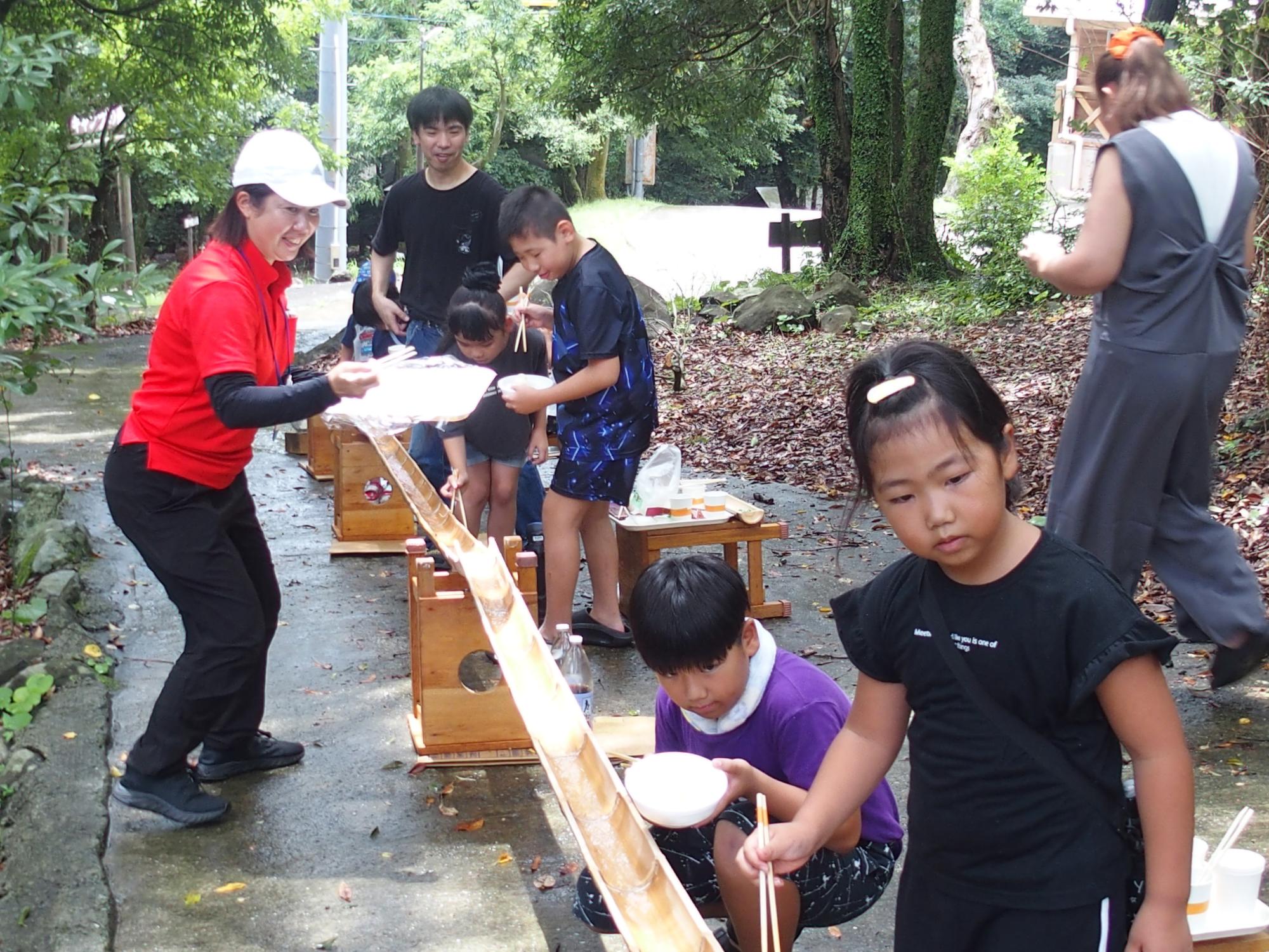 R7ファミ体夏そうめん流し